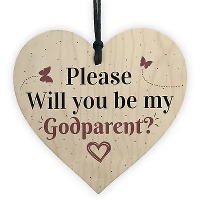£3.99 • Buy Handmade Godparent Asking Gift For Christening Special Keepsake Friendship Sign