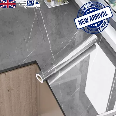 Self Adhesive Kitchen Worktop Covering Vinyl Wrap Cupboard Door Marble Stickers • £10.99