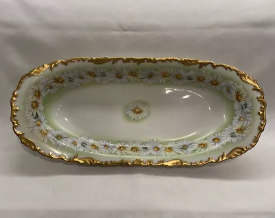 Vintage Limoges T & V Porcelain Relish Platter Daisy Chain Pattern 13.5” *Read • $28