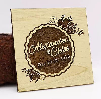 Personalized Save The Date Wooden Engraved Magnets 20 Rustic Wedding-IEA • $81.39