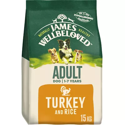 James Wellbeloved Turkey & Rice Adult Dry Dog Food - 15kg • £63.16