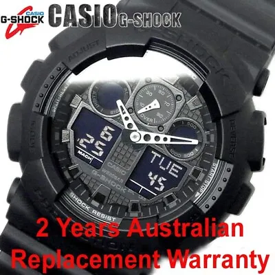 Casio G-shock Analog Digital Men Watch Ga-100 Ga-100-1a1 Black 2-years Warranty • $139.90