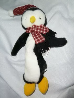 DEBBIE MUMM Mummford Penguin Xmas Plush Crib Pull Toy Plays Jingle Bells Musical • $40.79