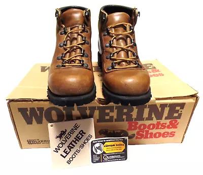 Vintage Wolverine Wilderness Vibram Soles Pigskin Leather Chukka Hiking Boot 8.5 • $9.99