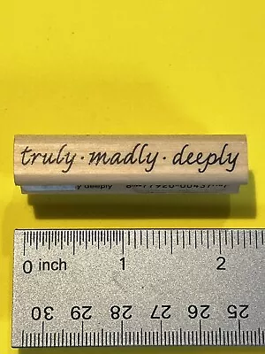 S4 A Muse Artstamps Rubber Stamp  Truly Madly Deeply NEW Vintage • $6.75