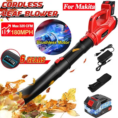 Cordless Handheld Leaf Blower6 Variable Speed Electric Blower For Makita 21V • $69.99