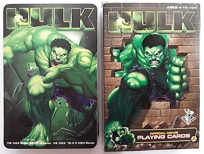 Playing Cards Marvel Incredible Hulk Wide Non Standard 52 Cards 2003 Free Post • £9.99