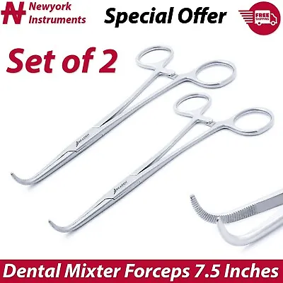 Surgical Mixture Forceps Right Angle Clamp Forceps 7.5  Inch Instruments X2 New • $17.99