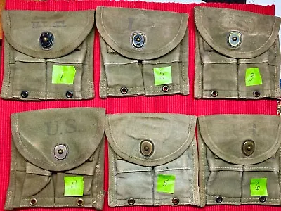 M1 Carbine Canvas Original Belt Pouch US GI Late WWII • $14