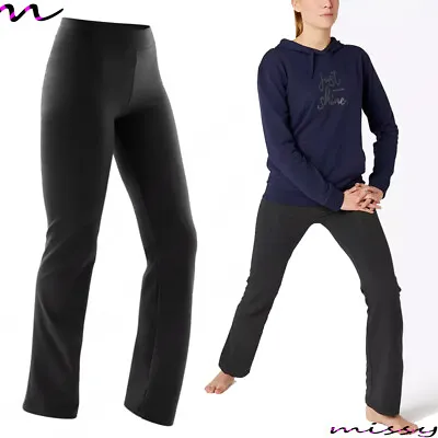 NEW EX M&S Ladies Cotton Stretch Tracksuit Bottoms Gym Straight Leg Joggers Pant • £12.99