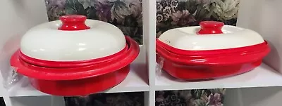 Lot 2 Range Mate Microwave Cooker Grill Red Silicone W/ Inserts Muffin Pan Steam • $39.99