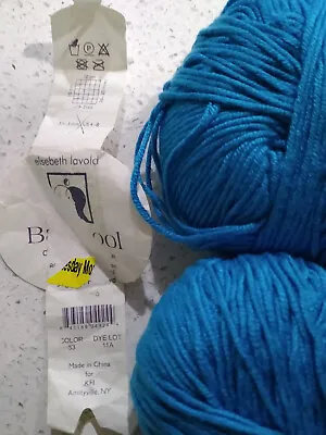 Yarn Elsebeth Lavold Bambool Designer's Choice Blue #33 Lot Of 2 • $7.50