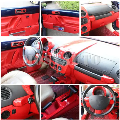 For Volkswagen VW Beetle Red ABS Interior Accessories Kit Cover Trim 2003-2006 • $224.19