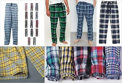 New Woven Check PolyCotton Mens Pyjamas Night Wear Bottoms Lounge Pants Trousers • £6.99
