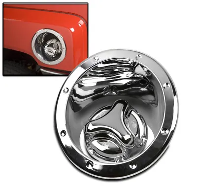 06-10 Hummer H3 Gas Tank Cover Fuel Door Lid Bezel Cap Moulding Trim Chrome 2pcs • $53.95