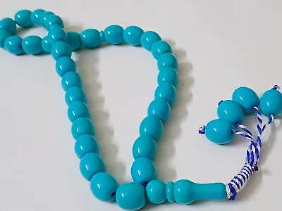 Prayer 33 Beads Islamic Rosary Dhikr Misbaha Pray Tasbih مسبحة Subha Blue Color • $8.54