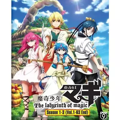 DVD Anime MAGI The Labyrinth Of Magic Season 1-3 (VOL.1-63END) New DVD Anime • $30.12