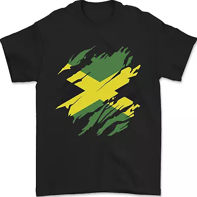 Torn Jamaican Flag Jamaica Day Football Mens T-Shirt 100% Cotton • £9.48