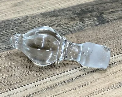 Vintage Clear Glass Perfume Bottle Stopper Finial Shape 4.5  • $8