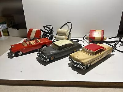 VINTAGE LOT OF 3 REMOTE CAR-BATTERY OPERATED 1950's Dealer Promotions ￼ • $41