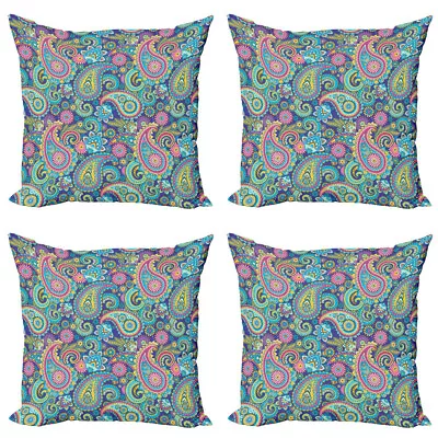 Paisley Pillow Cushion Set Of 4 Bohem Colorful • £22.99