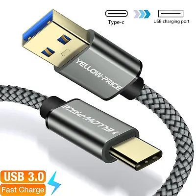 $43.99 • Buy Braided Nylon USB Type-C To Type-A 3.1 5Gbps Charger Cable | 6 Feet, Aluminum AU