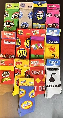 New Men’s Fun Crew Dress Sock: Yahoo Pringle Pops Cheezit Kisses Kraft & More! • $8.95