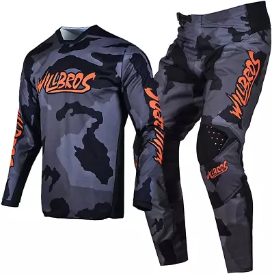 Motorcycle Jersey Pant Combo MX Motocross Gear Set Cycling Dirt Bike Mountain Bi • $141.02