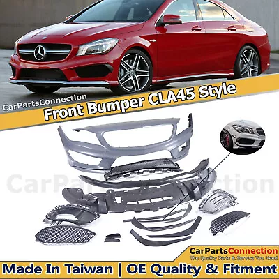 Front Bumper Cover Assembly CLA45 Style For Mercedes C117 CLA-Class 2014-2016 • $899