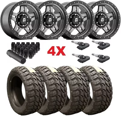 20 Fuel Anza Gunmetal Wheels M/t Mud Tires 33125020 8 2500 3500 Ram F-250 F-350 • $2395