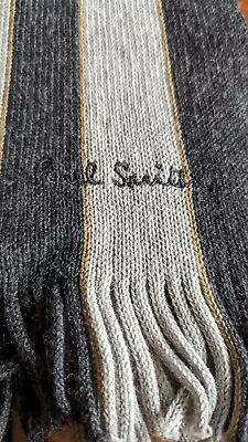 Paul Smith Wool Scarf Mens Striped Multicolor Long Soft  Colorful Stripes • $20