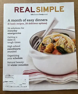 Real Simple Life Made Easier February 2003 A Month Of Easy Dinners • $12.99