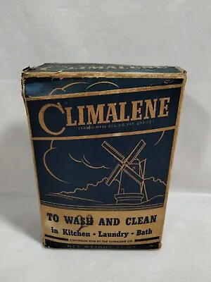 Vintage Climalene Cleaner Kitchen Laundry Bath Advertising Cardboard Box Full • $15
