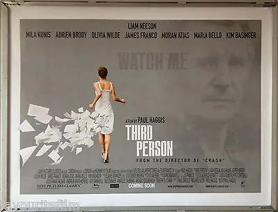 Cinema Poster: THIRD PERSON 2014 (Quad) Liam Neeson Mila Kunis Adrien Brody • £9.95