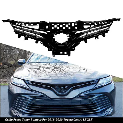 For 2018-2020 Toyota Camry LE XLE Upper Grille Bumper Assembly Set Black New • $35.59