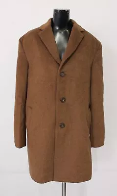 DSTRCT & Row Men's Stitch Fix Blackwell Wool Blend Long Topcoat LV5 Vicuna Large • $44.99