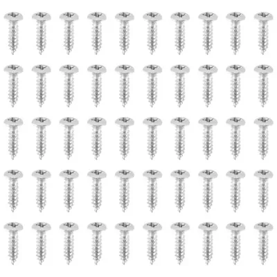 50x Guitar Bass Screws Parts For Scratchplates Pickguard Silver P1Z34376 • $9.77