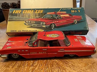 Vintage 1960's NOMURA  Buick: Fire Chief Car No. 1  Japan Friction Toy Orig Box • $43