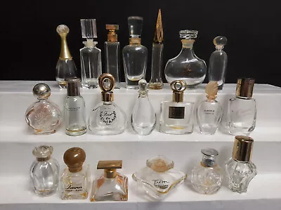 Craft Lot Of 20 Mini Empty Vintage Perfume Miniature Sample Bottles Dior Halston • $19.95