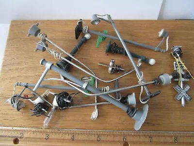 Vintage Lot HO 1/87 Scale Street Lights RR Crossing Etc For Train Layout • $9.95