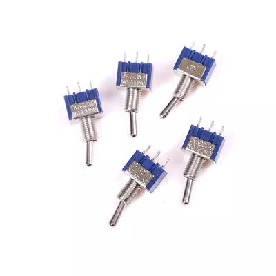 5Pcs ON-OFF-ON 3Pin 3Position Mini Latching Toggle Switch AC 125V/6A~W4EXCAWI Hu • $2.38