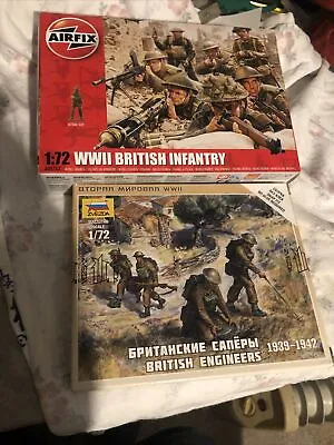 £8 • Buy Airfix & Zvezda 1/72  WW2 British Infantry Soldiers Plastic Military Kits