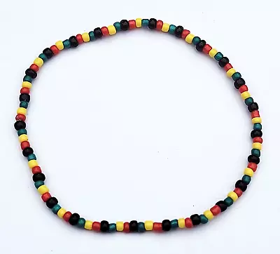 Ethnic Jamaican Flag Reggae Rasta Ganja African Elastic Friendship Bead Bracelet • $2.51
