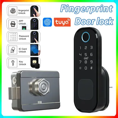 Electronic Smart Door Lock Wifi Fingerprint Card Key Home Security Waterproof • £62.99