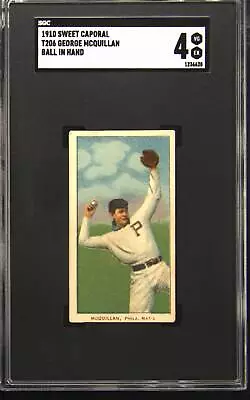 1910 T206 Sweet Caporal George McQuillan Ball In Hand SGC 4 • $88.99