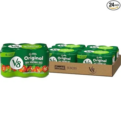 V8 Original 100% Vegetable Juice 11.5 Fl Oz Can (4 Cases Of 6 Cans) • $20