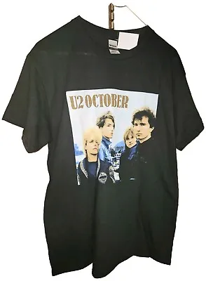 U2 October Album Black T-Shirt Men's Size Medium Not Vintage NWT Bono The Edge • $16.99