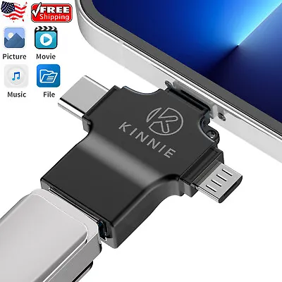 3 In 1 USB OTG Adapter Type C/iOS/Micro USB To 3.0 Female Multi-Ports Converter • $11.99