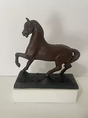 Vintage Antique Cast Metal Spelter Figure Statue Art Clock Topper Horse • $98