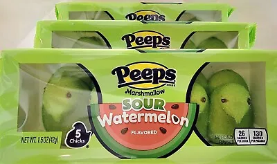 Candy Easter Peeps Chicks Sour Watermelon Flavored 3 Pkgs; 5 Chicks Per Pkg • $8.75